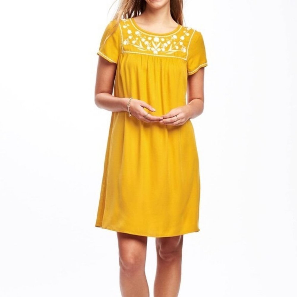 Yellow Embroidered Dress